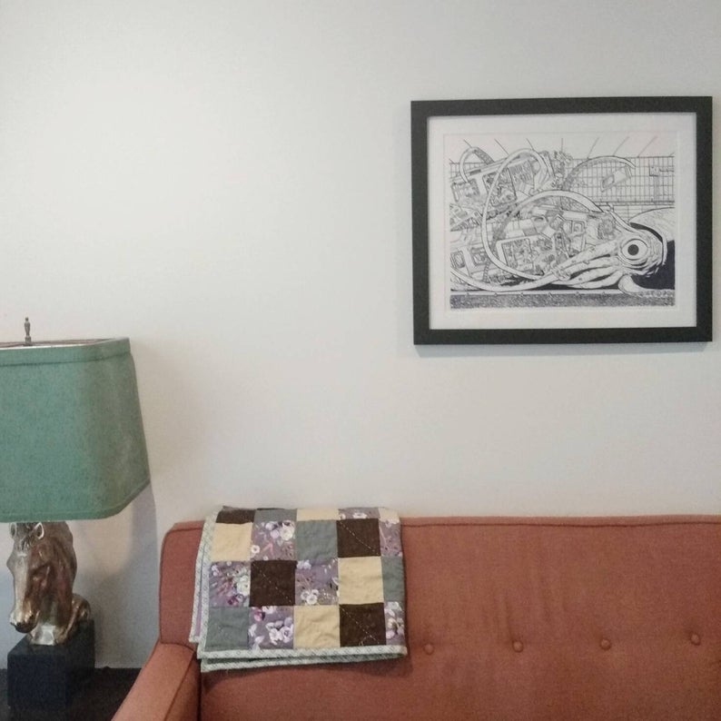 quilt on back of couch