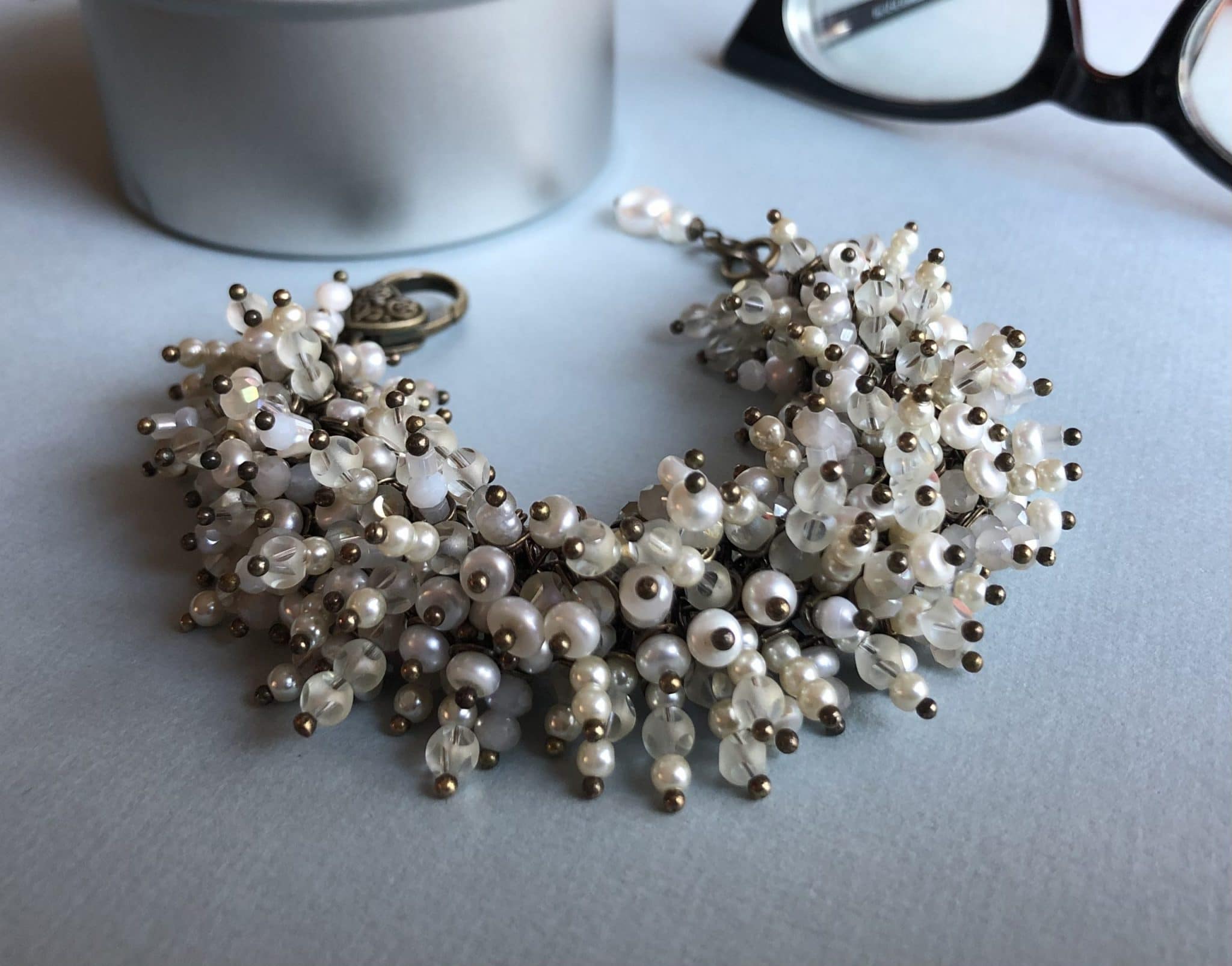 Goosebumps - Glass Bead and Pearl Bracelet