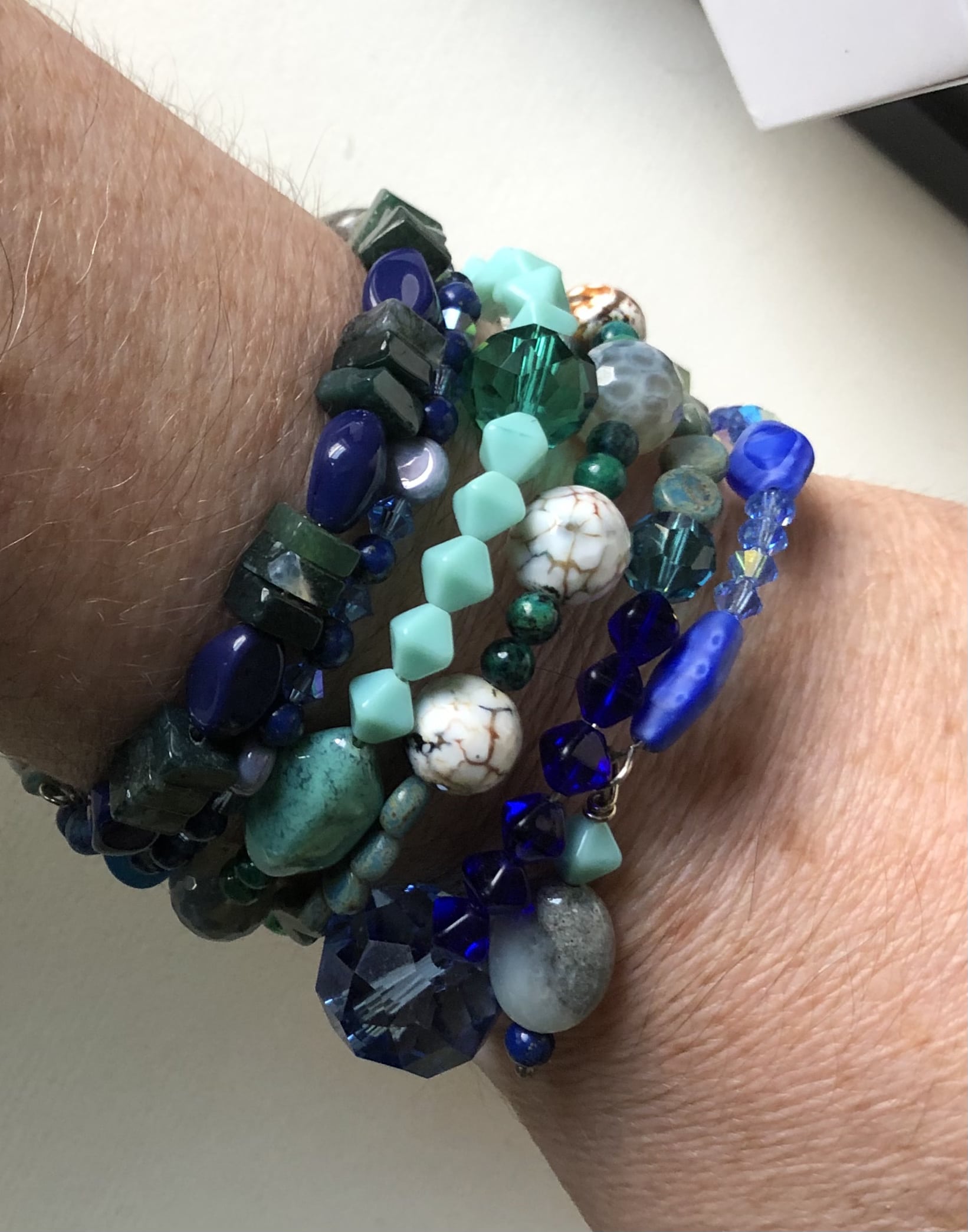 Beautiful Blues - Coil Bracelet - Image 2