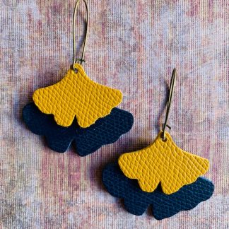Ginkgo Collection - Indigo/Goldenrod
