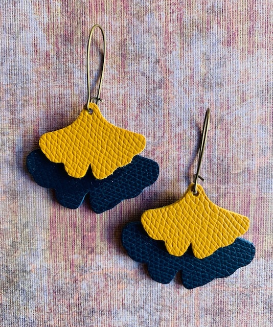 Ginkgo Collection - Indigo/Goldenrod