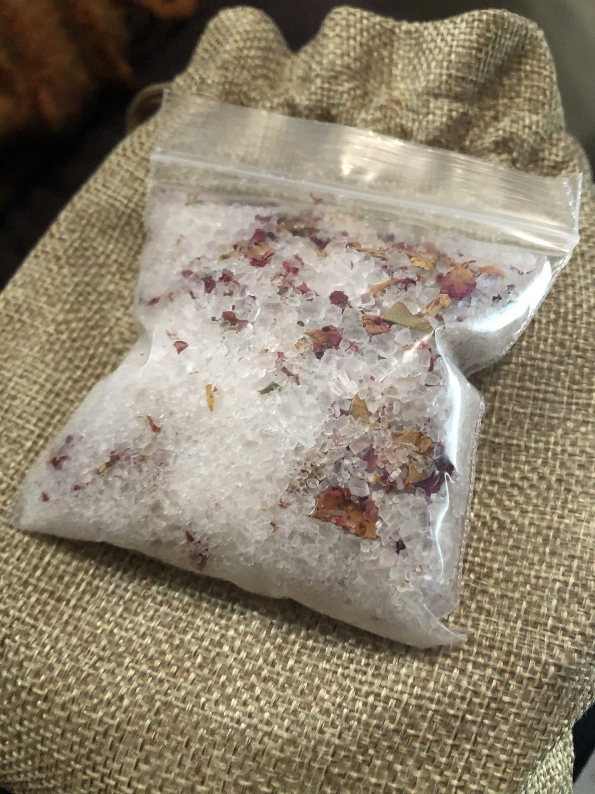 Passionfruit & Rose Bath Salts (3 baths' worth) - Image 2