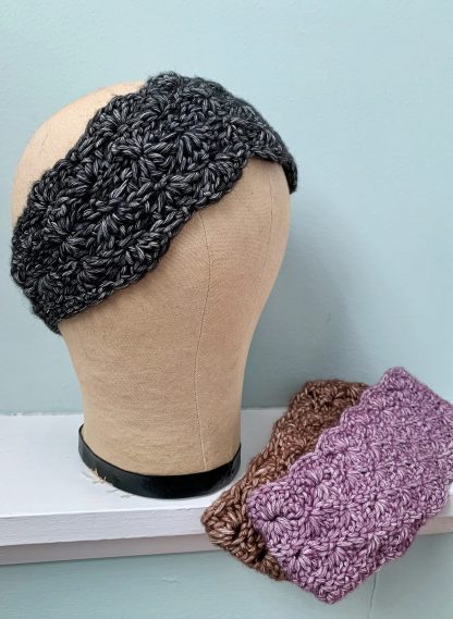 Pretty Ear Warmer Headband - Black