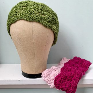 Merino Wool Ear Warmer Headband - GREEN