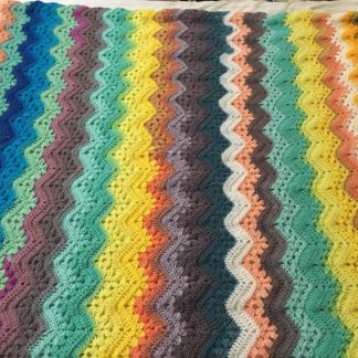 Beautiful Multi-Color Chevron Blanket