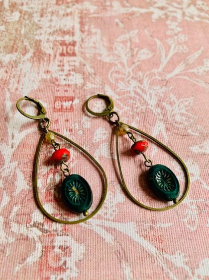 Starlight Earrings - Emerald - Image 4