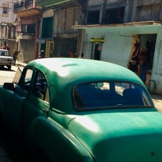 Green Cuba Car 8x10 Matted Print