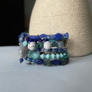 Beautiful Blues - Coil Bracelet