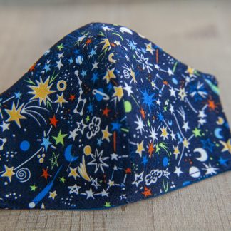 Stars and Constellations! Kids Face Mask, 2 Layer, 100% Cotton