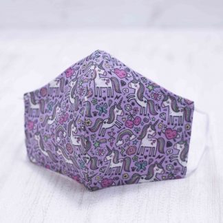 Unicorns! Kids Face Mask, 2 Layer, 100% Cotton